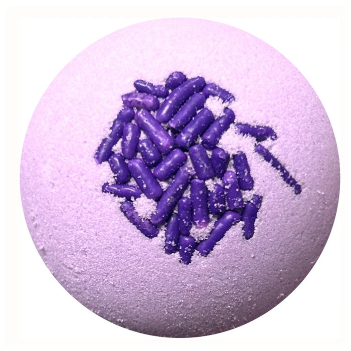Bulk wholesale bath bombs – 25-pack of lavender-scented purple bath bombs.