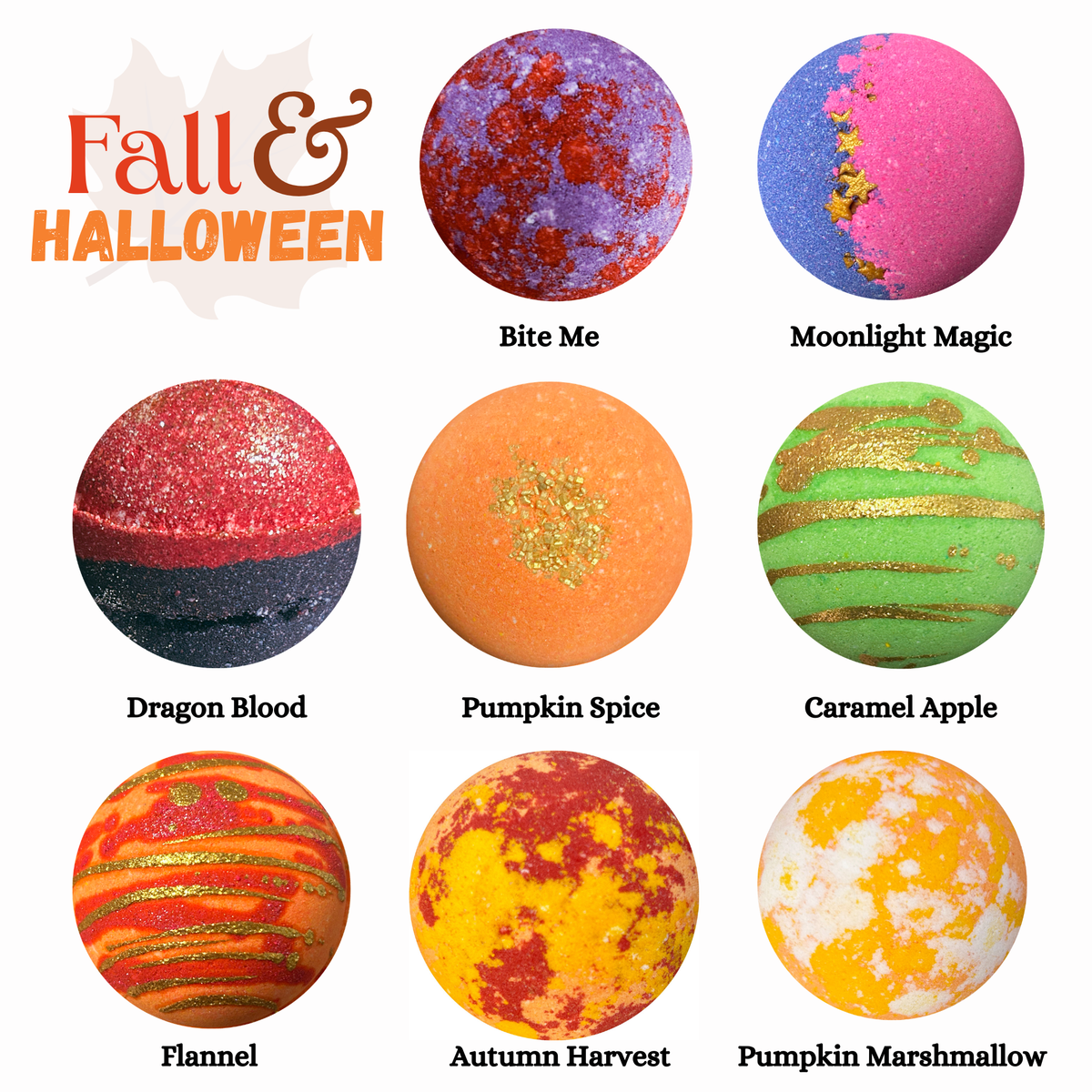 PREORDER: Wholesale Bath Bombs - Fall/Halloween Collection (100 units)