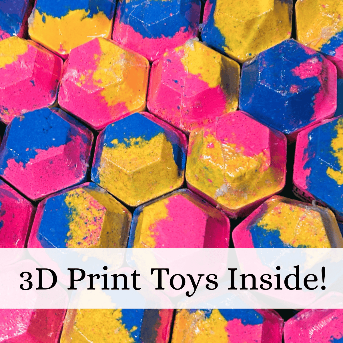 Surprise Inside Bath Bomb-3D Print Toy Inside (12 units)