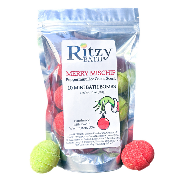 Merry Mischief Mini Bath Bombs (12 units)