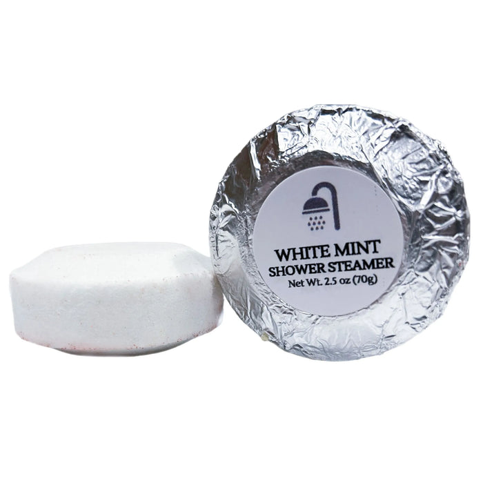 Extra Large Shower Steamers for Wholesale. White Mint scent.