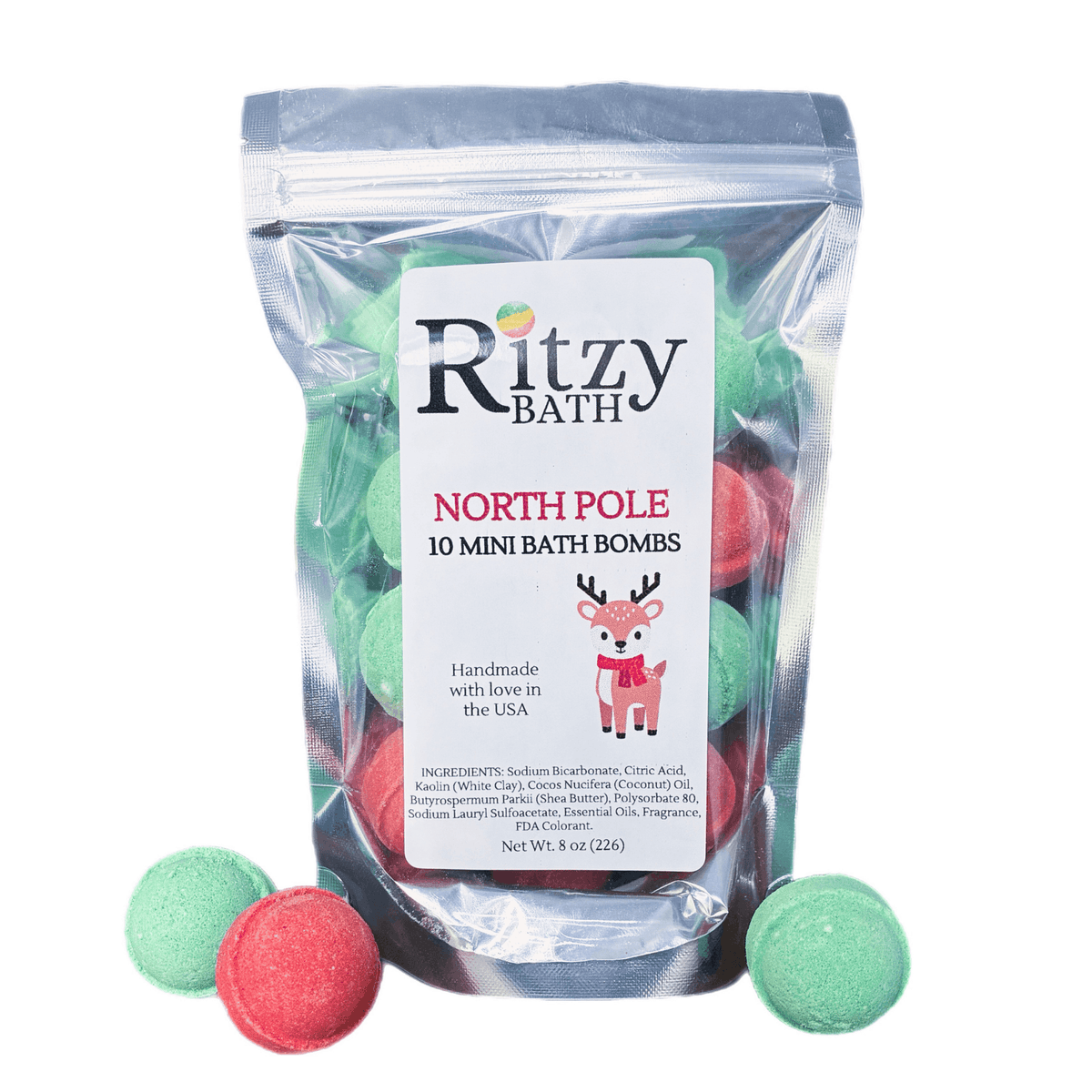 PREORDER: North Pole Mini Bath Bombs (12 units)